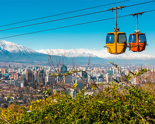 Image showing the cable cars over Santiago