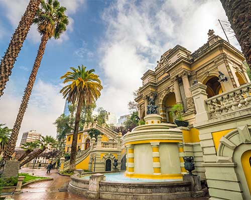 image showing Fuente Neptuno in Cerro Santa Lucia