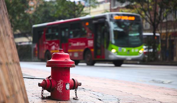 travelling by bus in colombia city