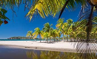 White sand paradise beach Carrillo near Samara in Costa Rica