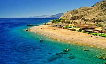 a secluded beach on the red sea in egypt