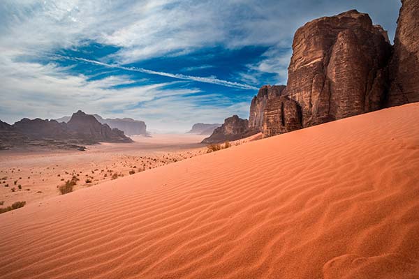 steep slopes in petra for the petra desert marathon in jordan