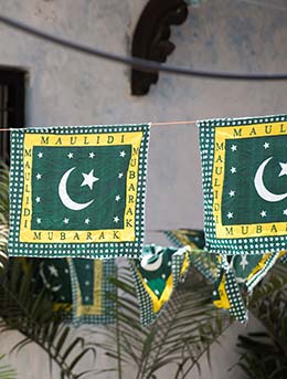 Islamic flags for the maulidi festival in kenya