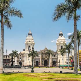 Plaza de Armas is the main square in Lima the capital of Peru located in the South West and is also the largest city