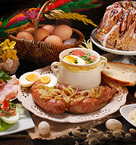 spread of traditional polish food in poland