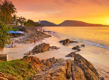 Visit Patong Beach on a Tucan Travel group tour to Thailand