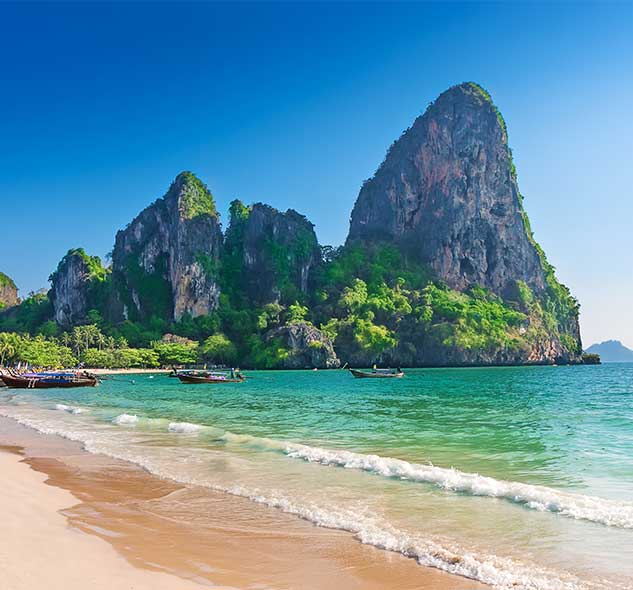 Railay Beach is one of the most popular in Thailand