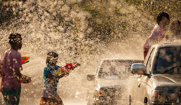 Songkran, otherwise known as the Water Festival is a 3 day festival celebrated all over Thailand