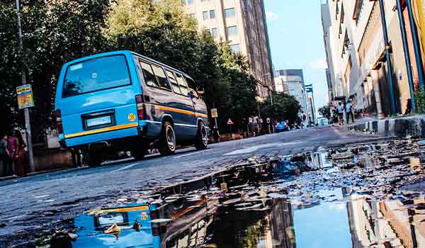 a minibus in Johannesburg