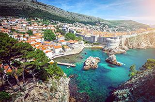 cove bay in croatia the dubrovnik cityscape on adriatic coast croatia