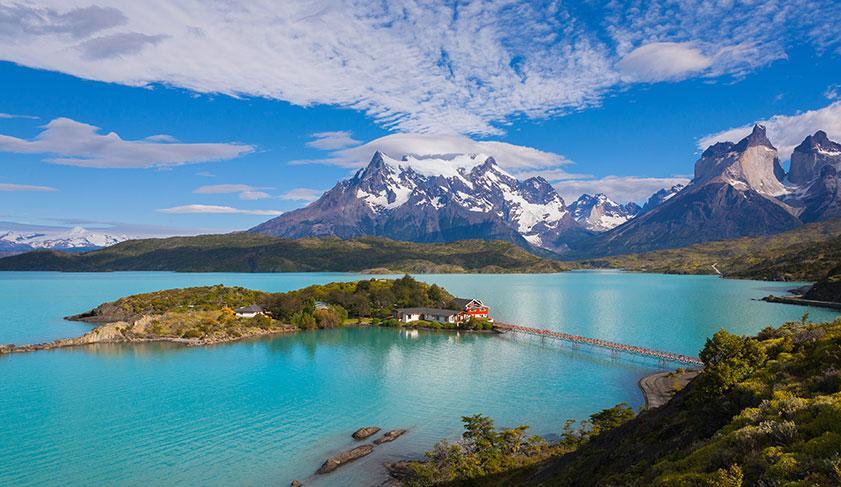 Lago Pehoe in Torres del Paine National Park, Chile