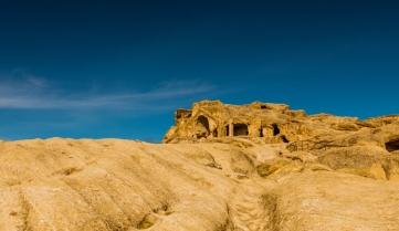 Uplistsikhe (Lord’s Fortress) is an abandoned rock-hewn town, east of the town of Gori.