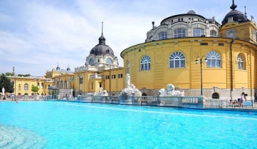 Szechenyi thermal baths in Budapest, Hungary