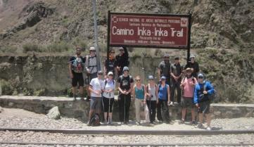 At the beginning of the Inca Trail Trek, Peru